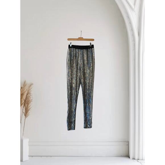 Unbranded Pants - Woman’s Black Sequin Pull On Pants Large